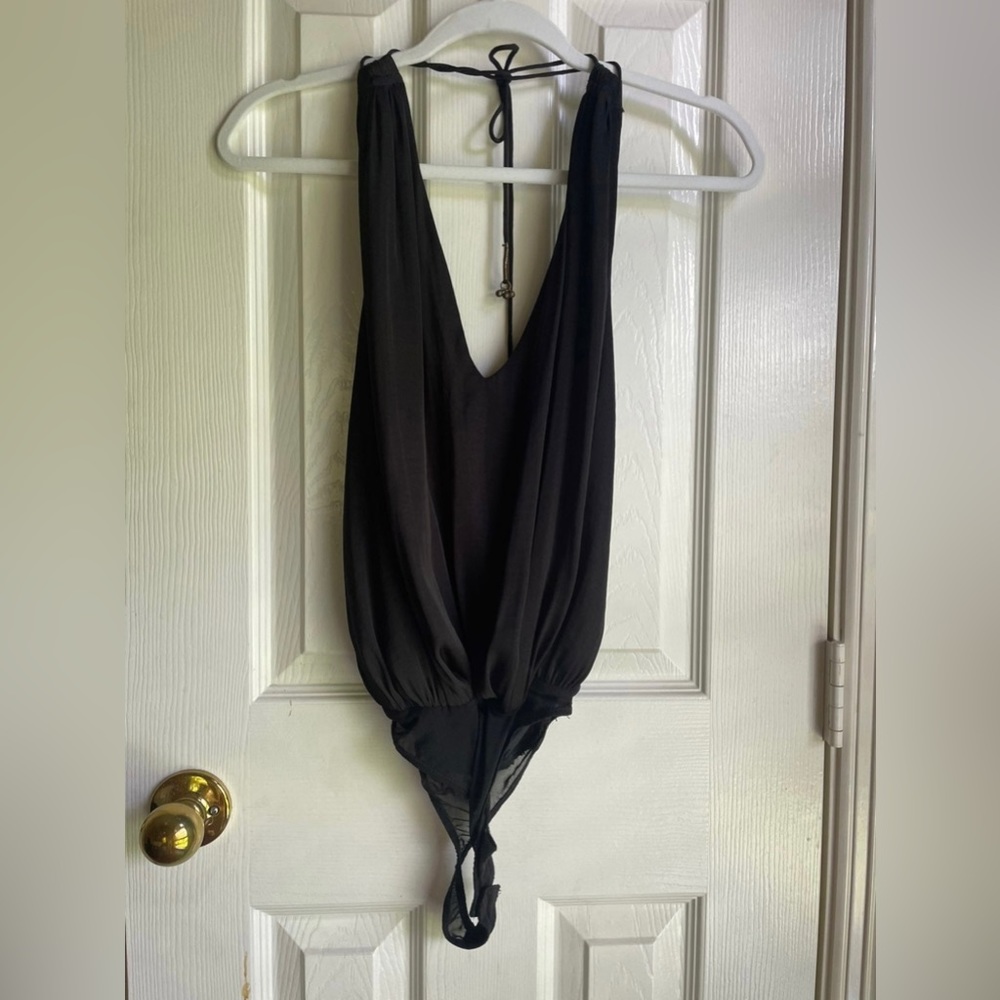 Free People Backless Halter Bodysuit NWOT